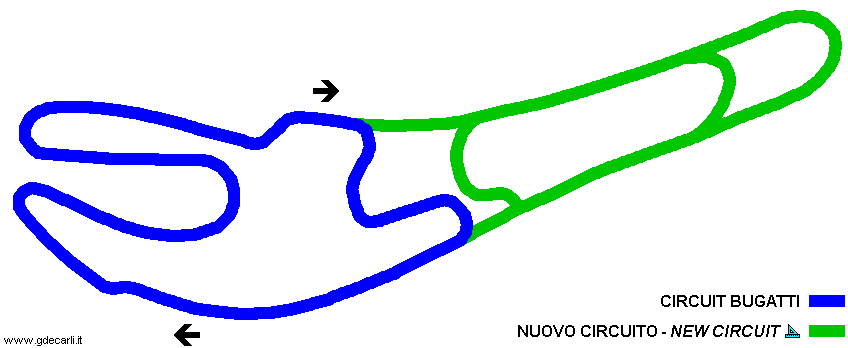 Le Mans, circuit Bugatti: progetto 1994, circuito lungo